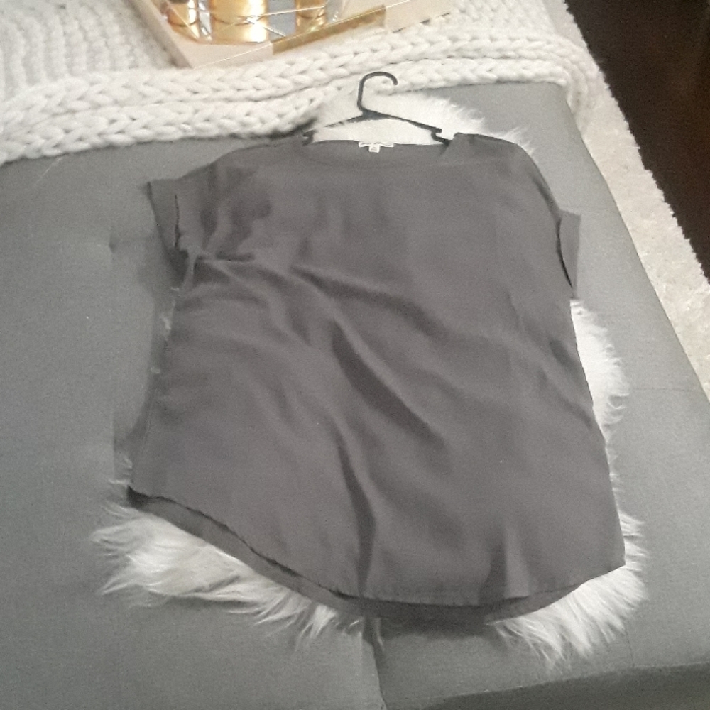 Short sleeve blouse - gray